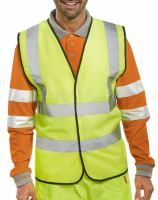 High Visibility Yellow Lightweight Waistcoat / Vest ENISO 20471 Class 2